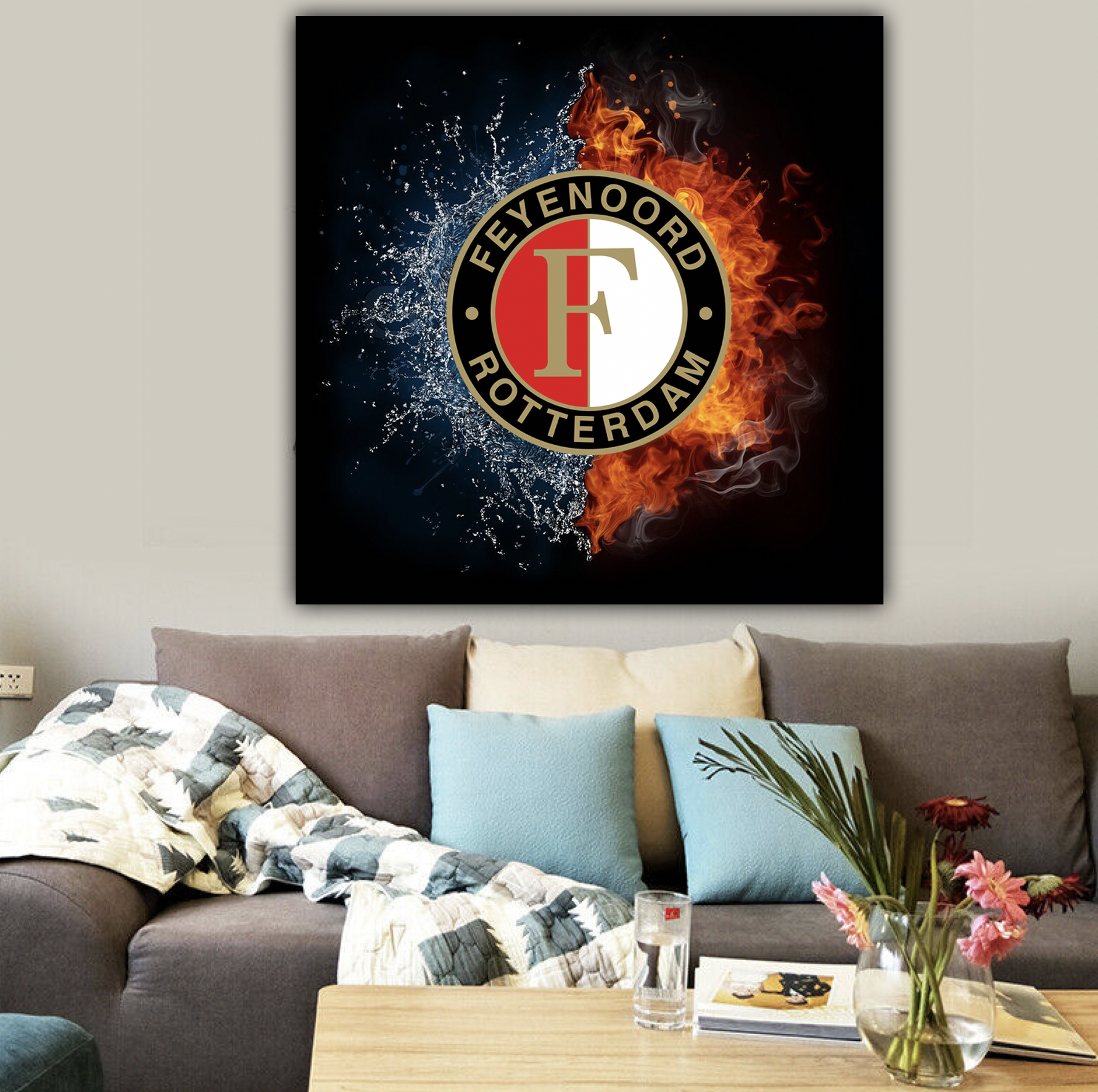 Feyenoord water en vuur Diamond Painting Planet