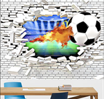 Voetbal met vuur Diamond Painting Planet