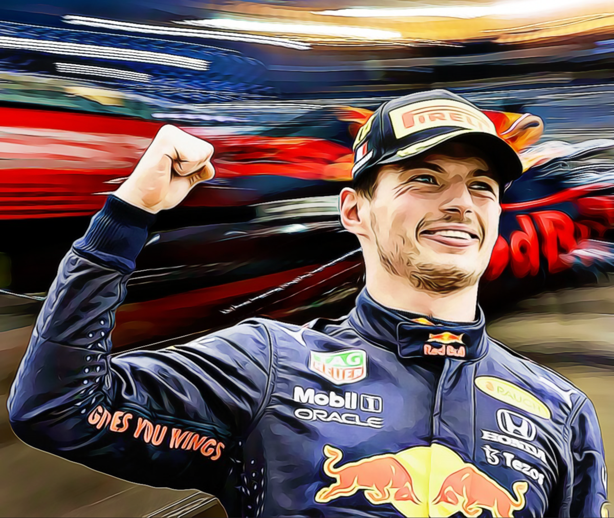 Max Verstappen portret Diamond Painting Planet