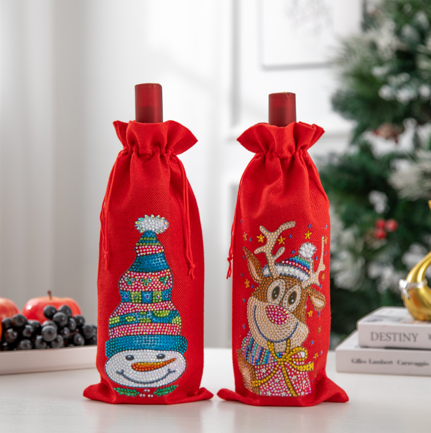 Diamond Painting Kerst Wijnzak Diamond Painting Planet