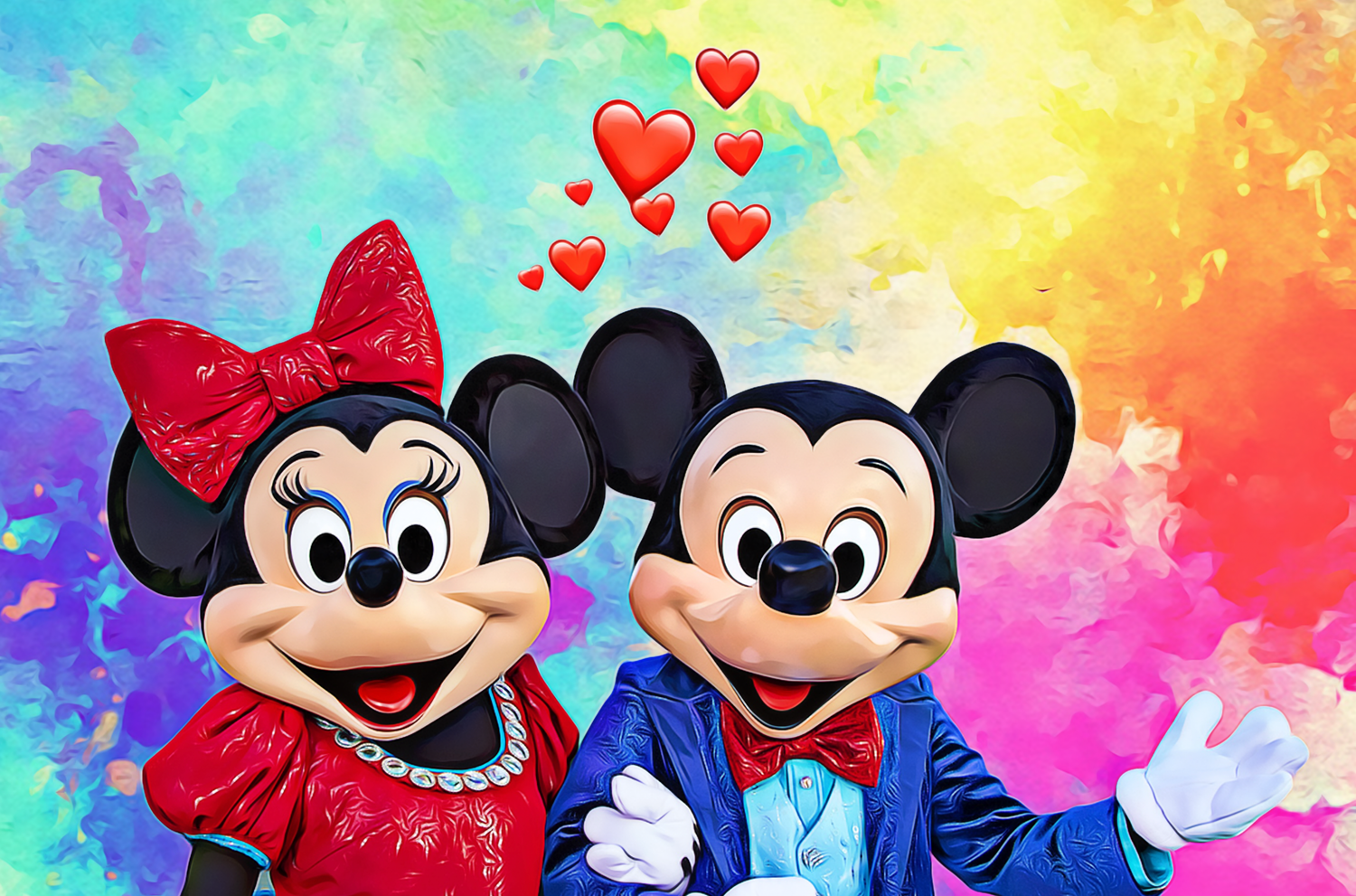 Mickey en Minnie Diamond Painting Planet