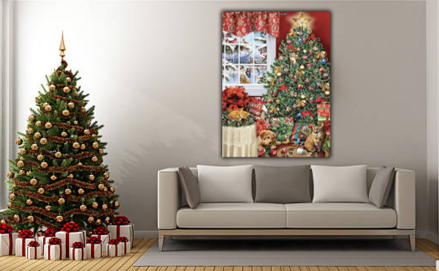 Kerstboom met cadeaus Diamond Painting Planet