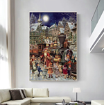 Kerst trein Diamond Painting Planet