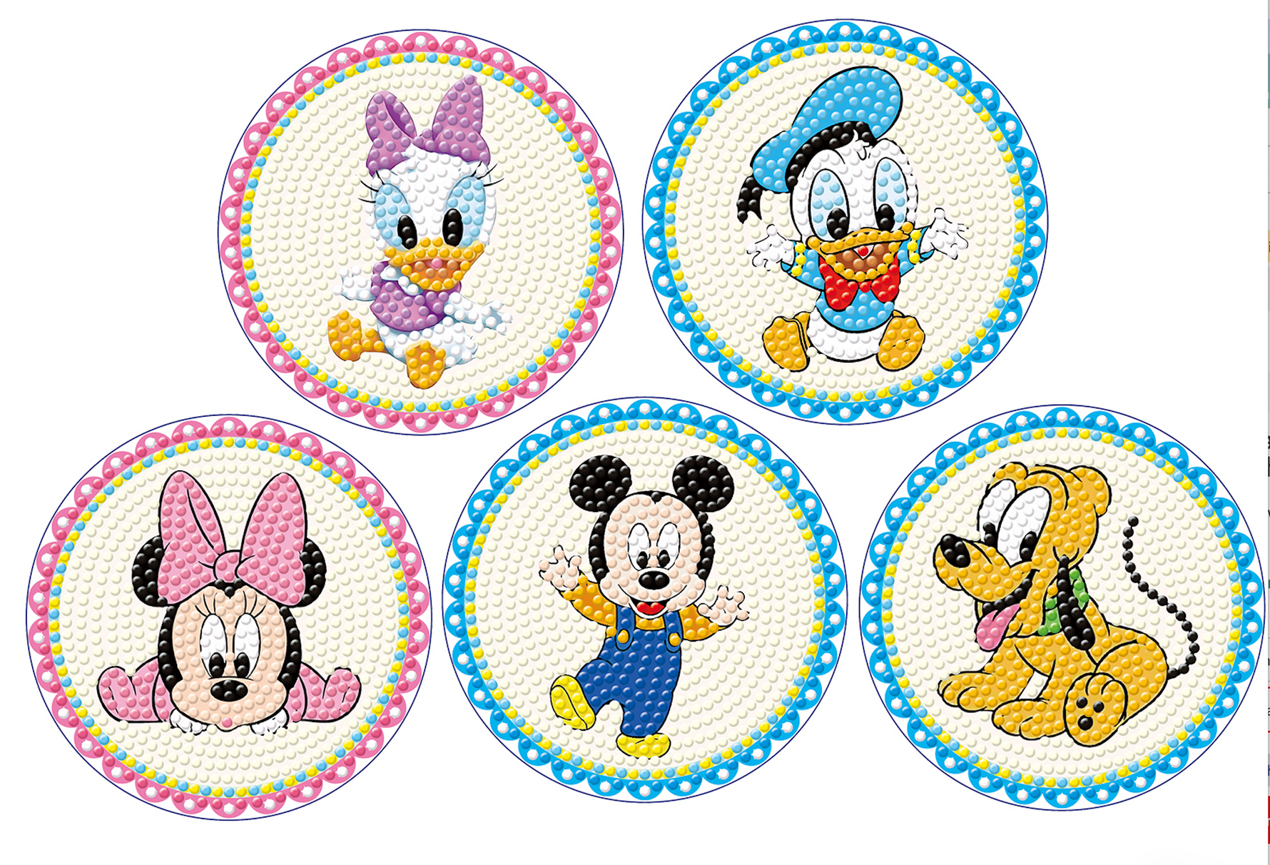 Mickey Mouse onderzetters Diamond Painting Planet