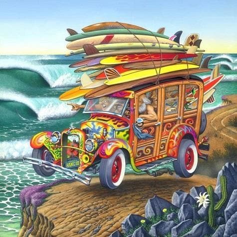 Surf auto Diamond Painting Planet