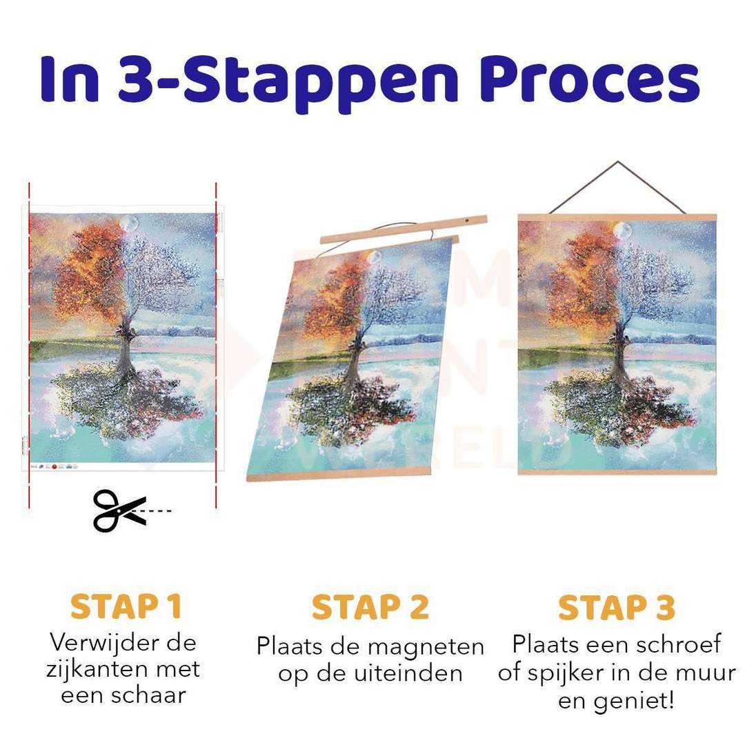 Magnetische lijsten (Morgen in huis) Diamond Painting Planet