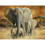 Olifanten familie Diamond Painting Planet